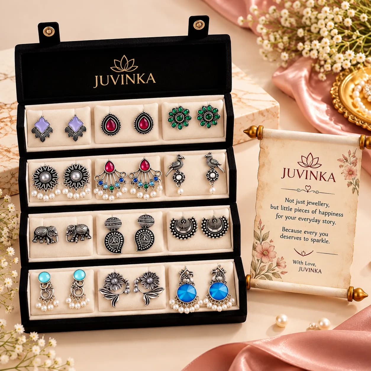 Classic 12 PCS Earring Box